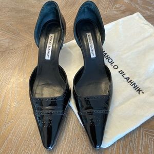 Manolo Blahnik - kitten heel black size 39.5